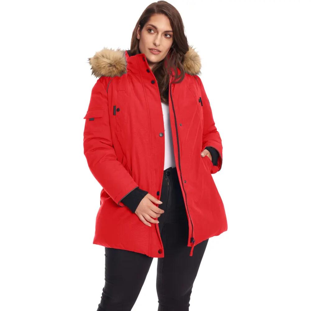 Alpine North GLACIER PLUS SIZE - Vegan Down Parka Winter Jacket in Crimson Cover