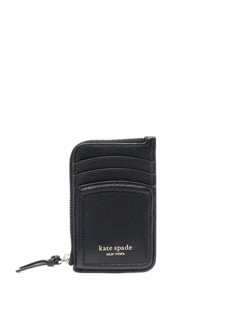 Kate Spade logo-lettering leather wallet - Black Cover