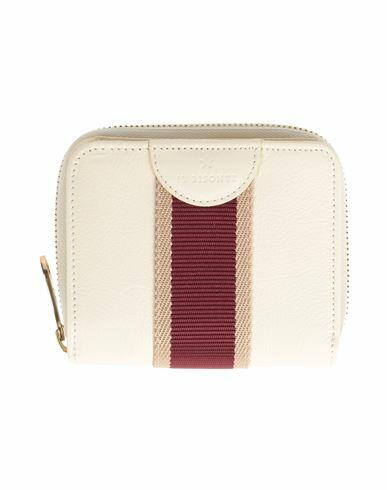 Il Bisonte Woman Wallet Off white Leather, Textile fibers Cover