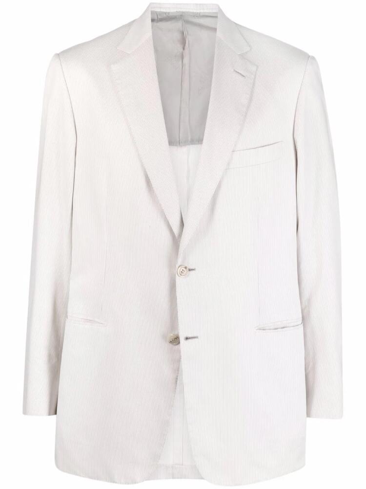 Brioni striped single breasted blazer - White Cover