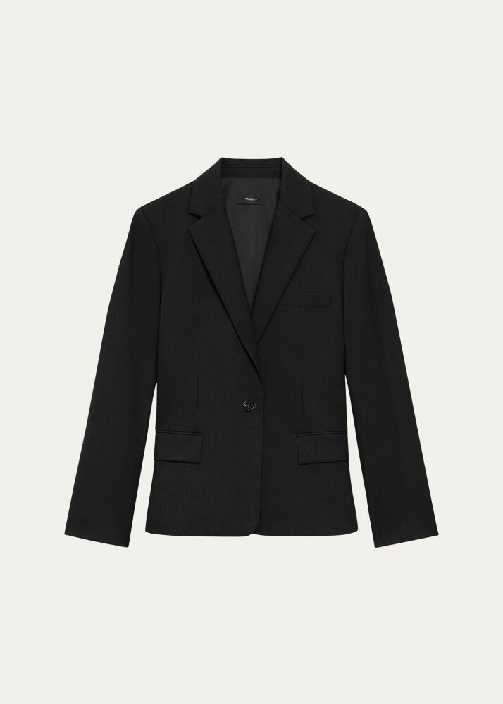 Theory Traceable Wool Slim Blazer Jacket Cover