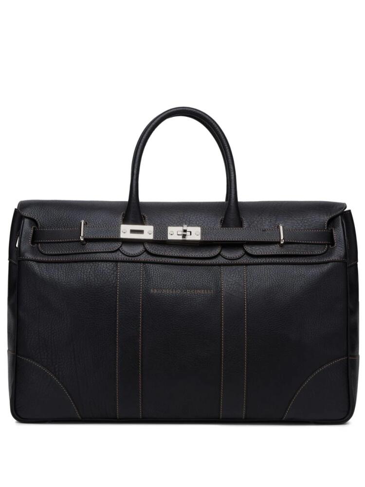 Brunello Cucinelli leather holdall bag - Black Cover