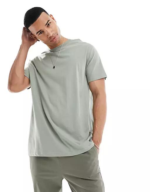 Brave Soul oversized T-shirt in mineral green Cover