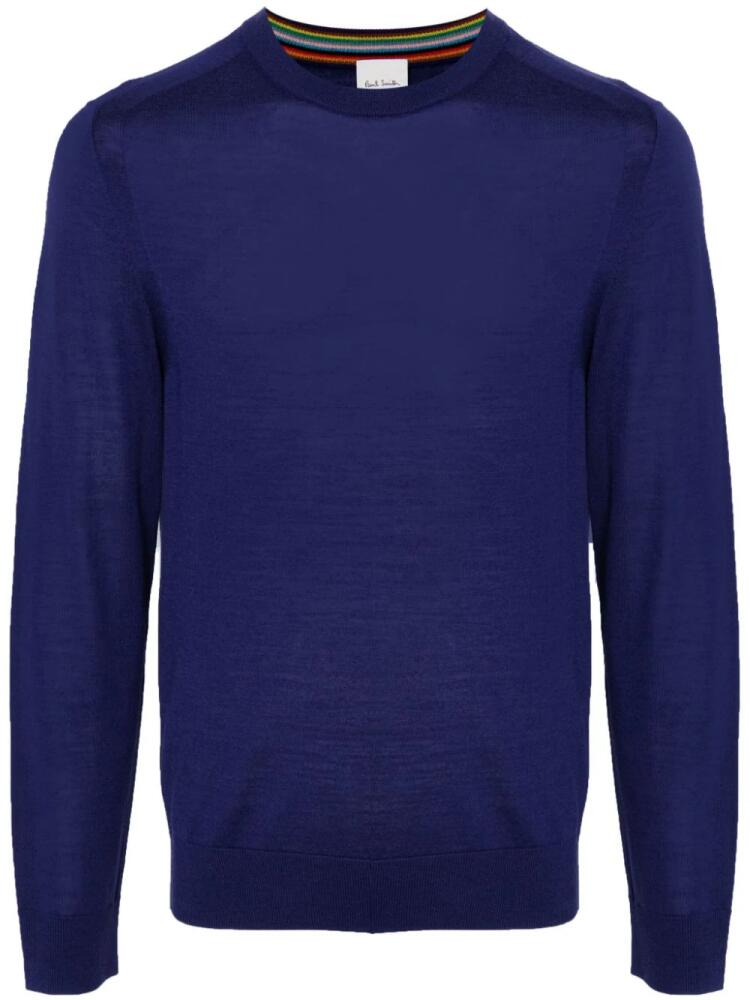 Paul Smith crew-neck merino wool jumper - Blue Cover