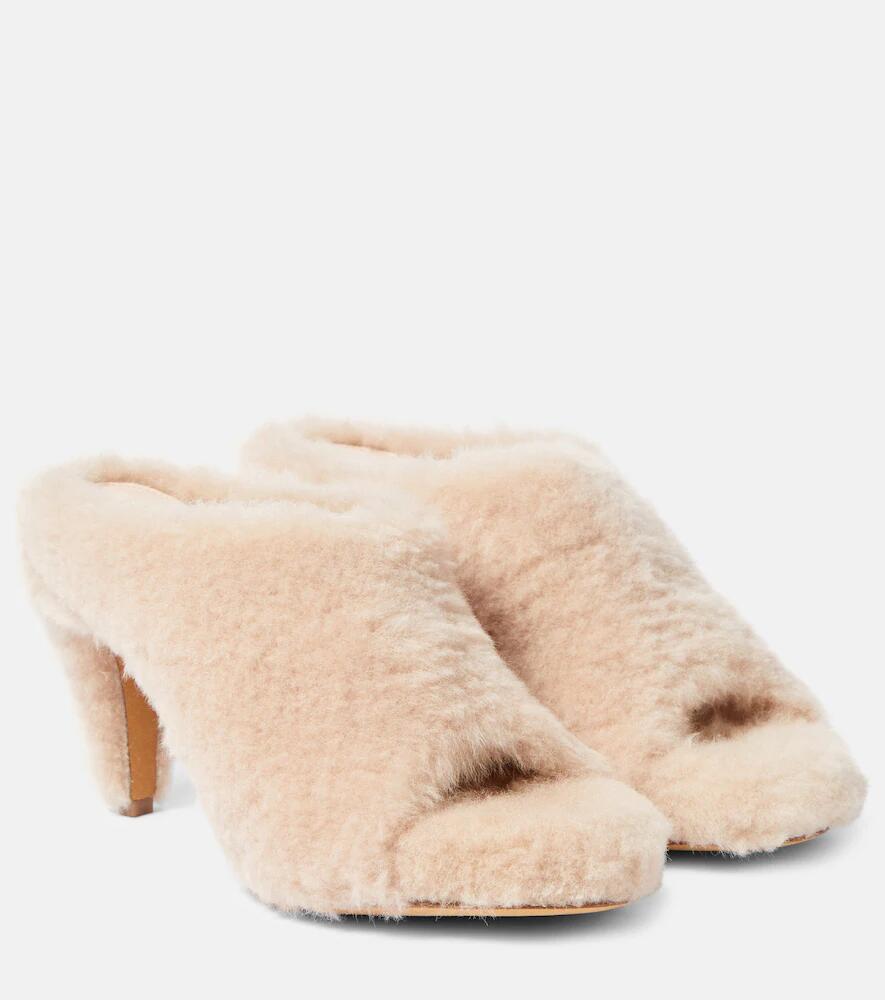 Khaite Marion shearling mules Cover