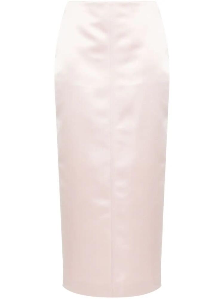 Philosophy Di Lorenzo Serafini duchess-satin midi skirt - Pink Cover