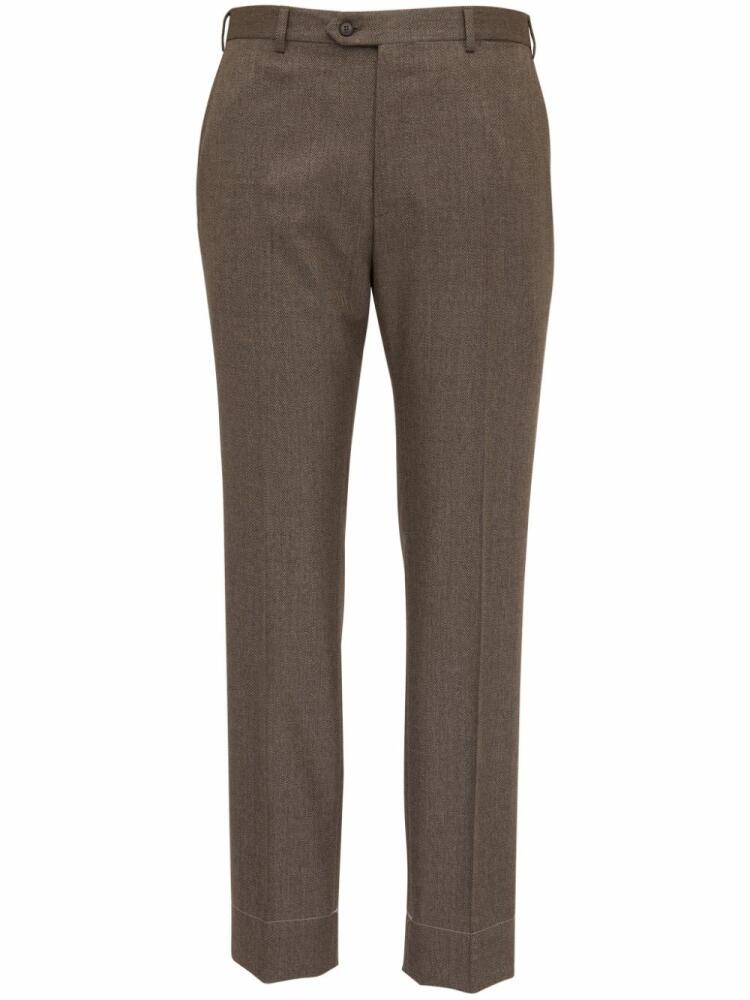 Brioni straight-leg tailored wool trousers - Brown Cover