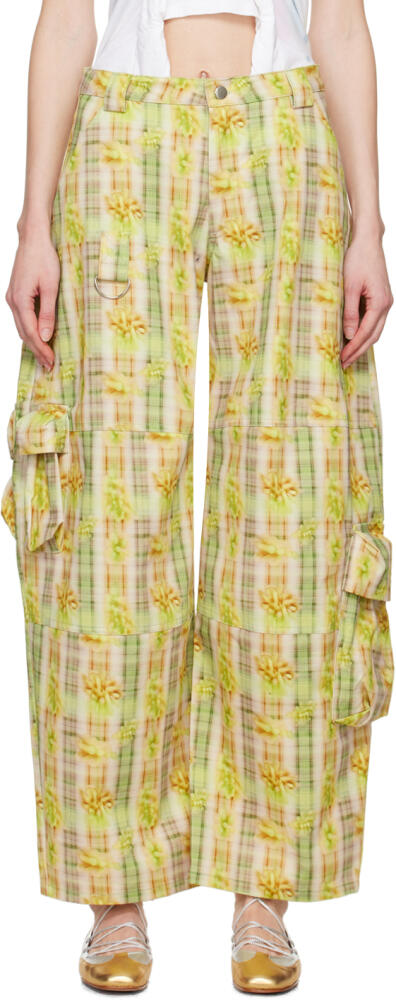 Collina Strada Yellow Lawn Cargo Pants Cover