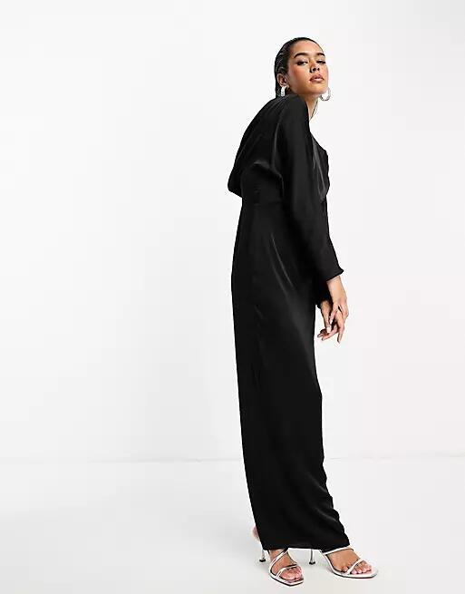 TFNC cowl neck maxi dress in black Cover