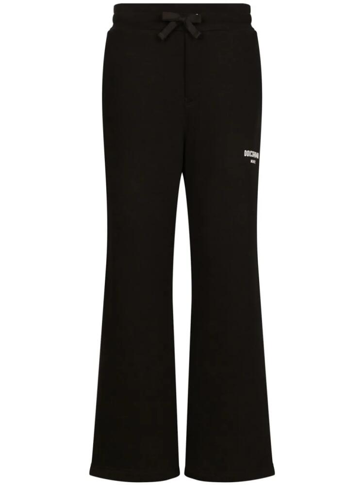 Dolce & Gabbana DGVIB3 logo-print cotton track pants - Black Cover