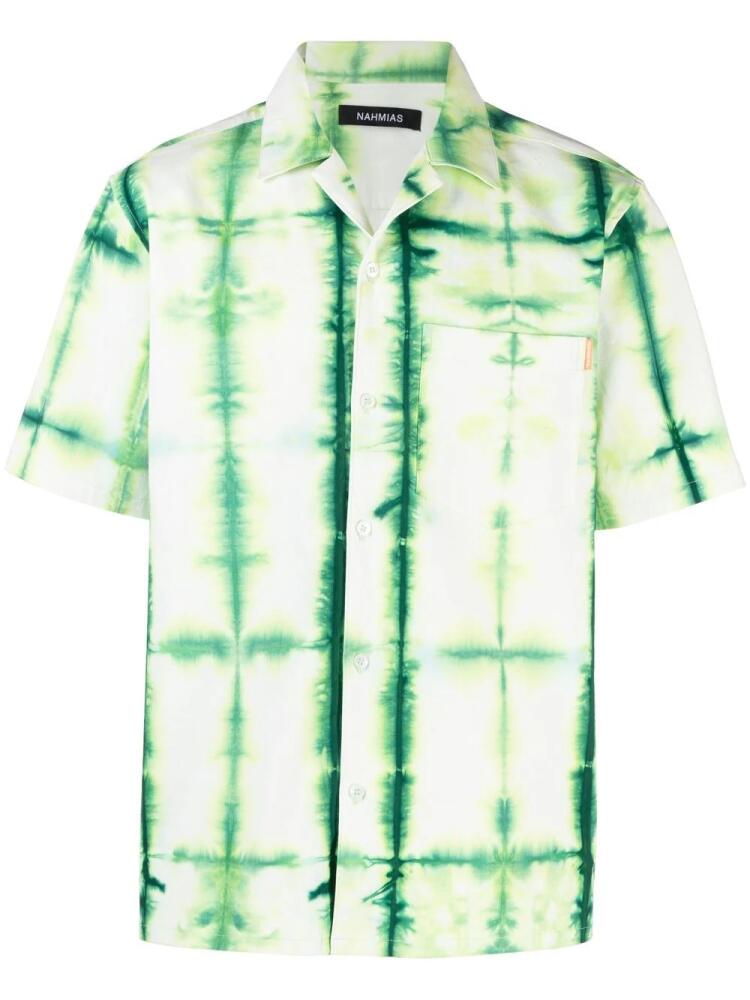 Nahmias tie-dye print short-sleeve shirt - Green Cover