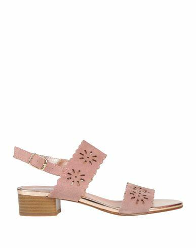 Pollini Woman Sandals Pastel pink Soft Leather Cover