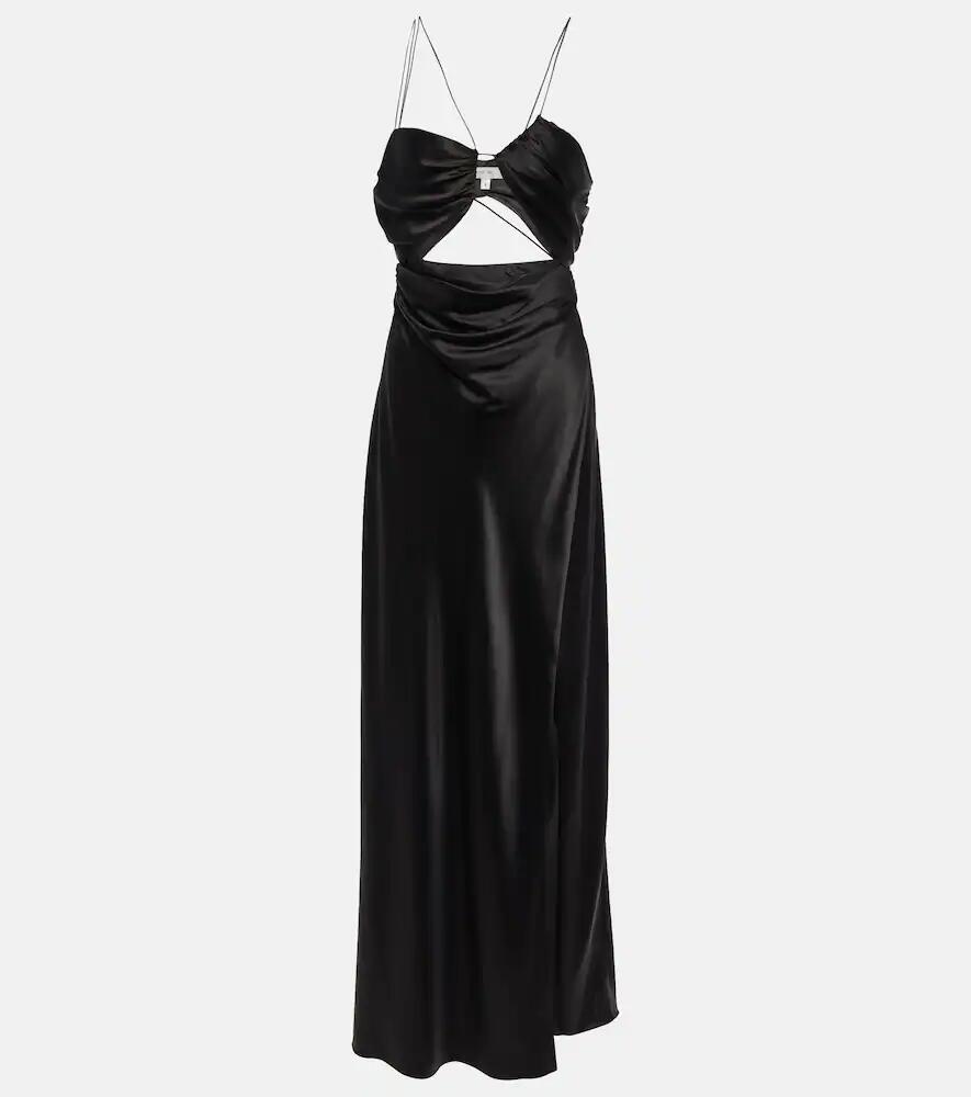 The Sei Asymmetrical silk satin gown Cover