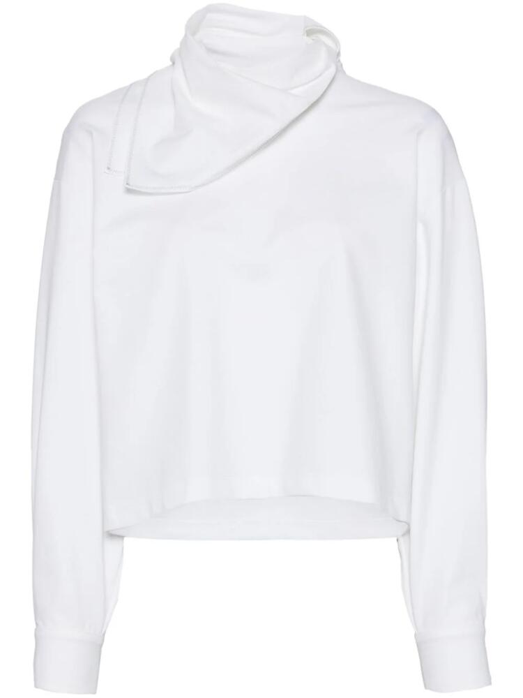 Kolor stretch long sleeve blouse - White Cover