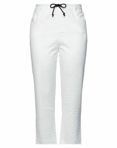 Brand Unique Woman Pants White Cotton, Viscose, Polyester, Polyamide Cover