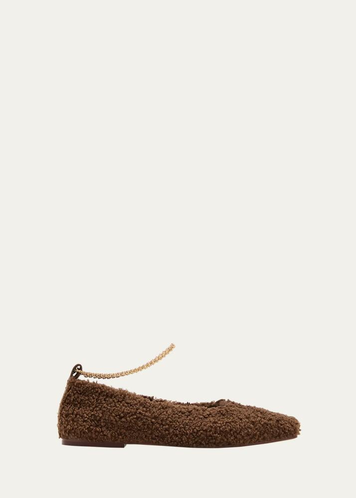 Maria Luca Augusta Faux Fur Ankle-Chain Ballerina Flats Cover