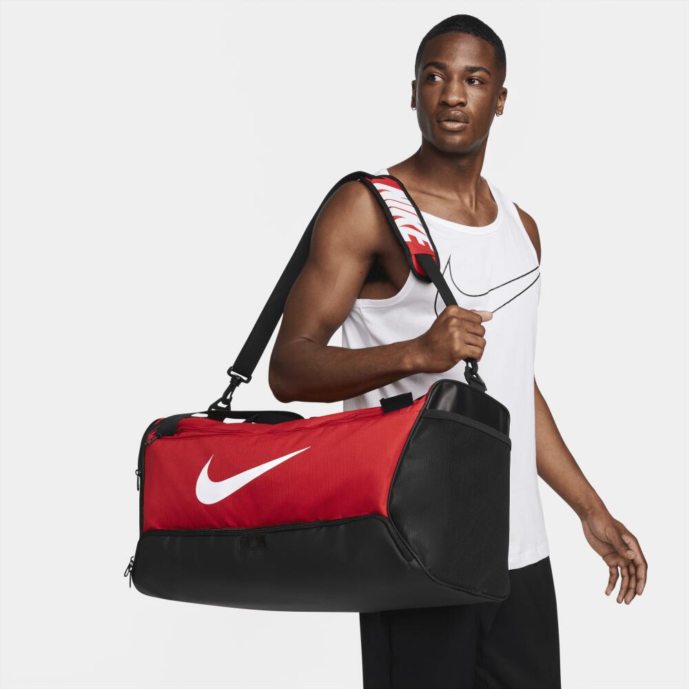 Nike Unisex Brasilia 9.5 Training Duffel Bag (Medium, 60L) in Red Cover