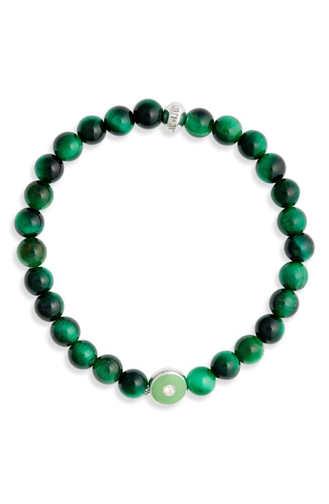 Anzie Jac + Jo Soul Green Tiger's-Eye Beaded Stretch Bracelet Cover