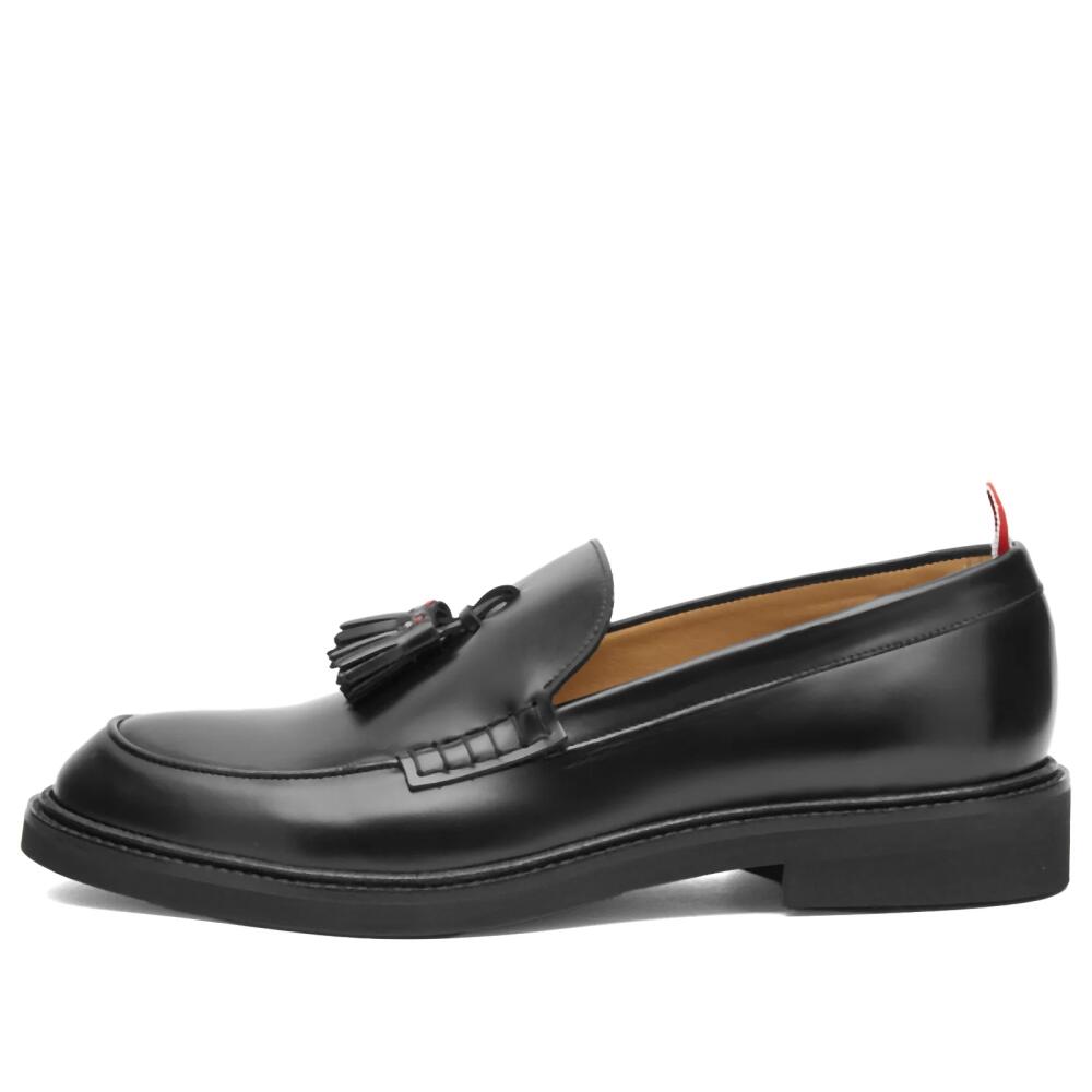 Thom Browne Men's Spazzolato Tassel Loafer in Black Cover