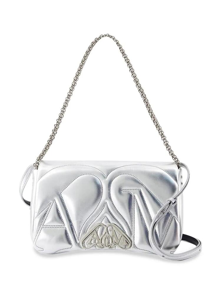 Women's The Seal Small Crossbody - Alexander Mcqueen - Leather - Silver - Silver Cover