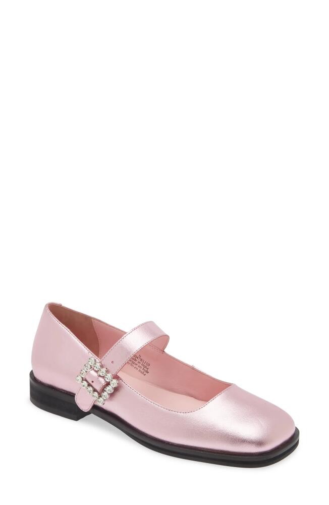 Free People Rumor Diamante Mary Jane Flat in Frost Pink Metallic Cover