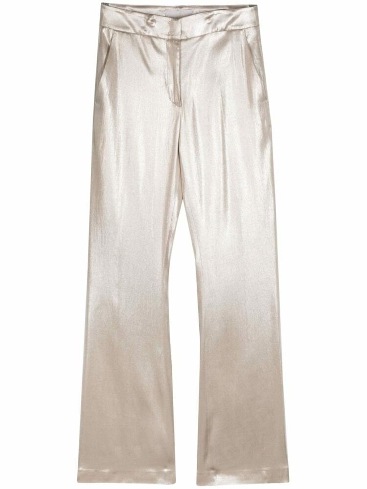 Genny lamé flared trousers - Silver Cover