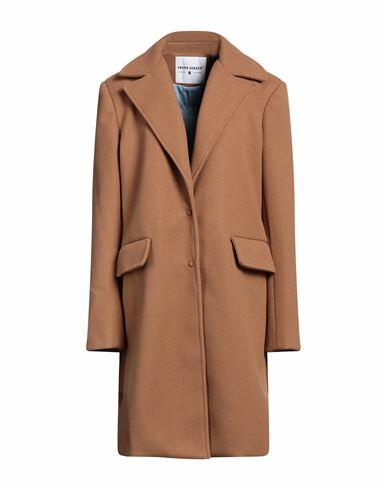 Front Street 8 Woman Coat Camel Polyester Cover