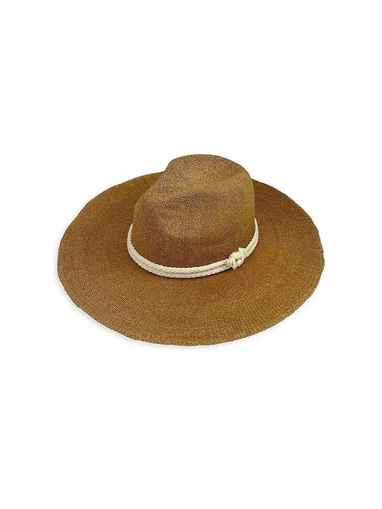 MARCUS ADLER Women's Straw Panama Hat - Dark Tan Cover