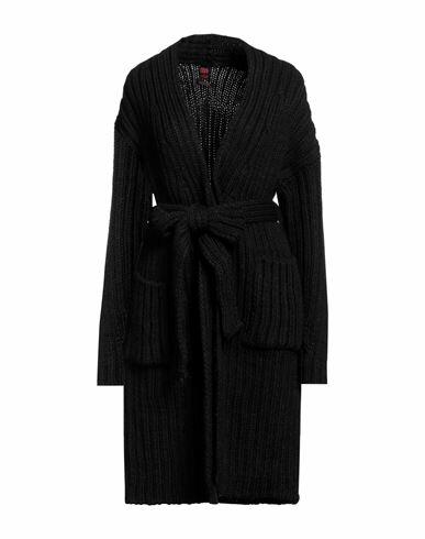 Stefanel Woman Cardigan Black Acrylic, Alpaca wool, Wool Cover