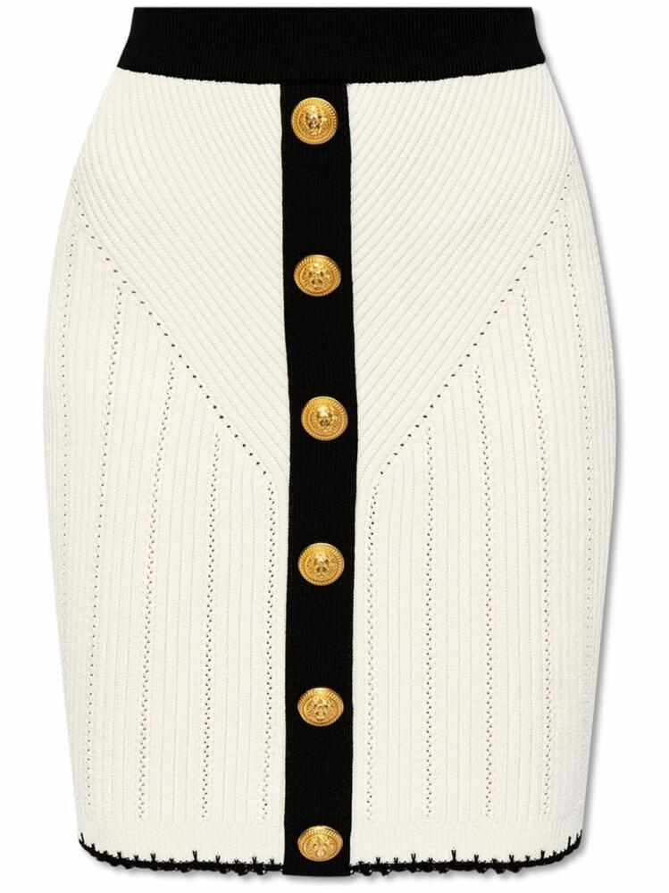 Balmain knit midi pencil skirt - White Cover