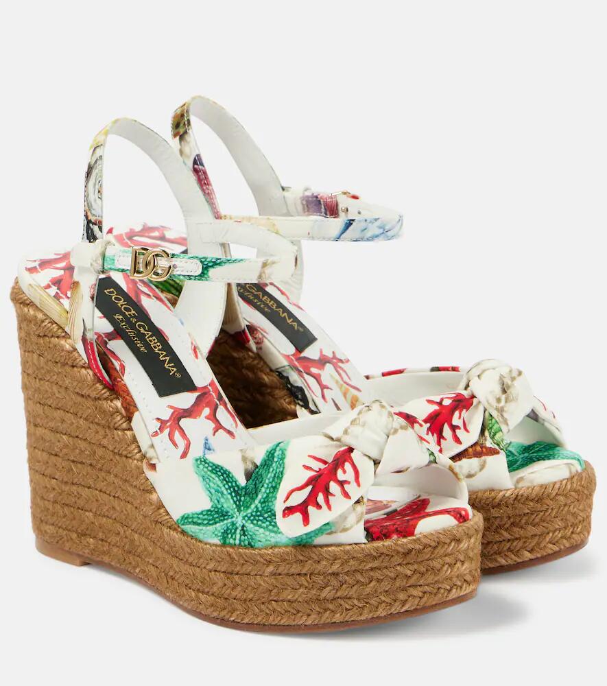 Dolce & Gabbana Capri Cava printed espadrille wedges Cover