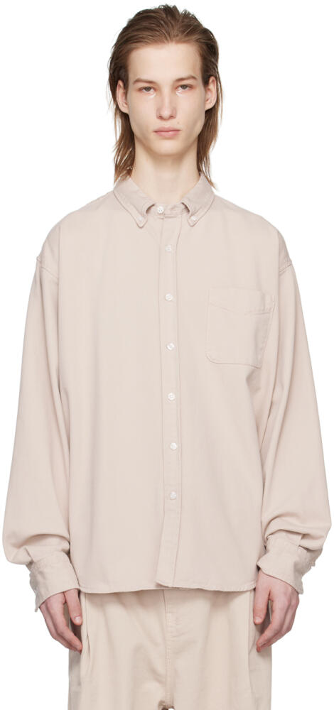 The Frankie Shop Beige Sinclair Denim Shirt Cover