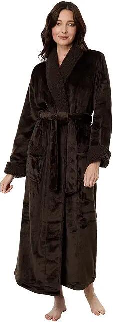 Natori Plush Sherpa Robe 52 (Espresso) Women's Robe Cover