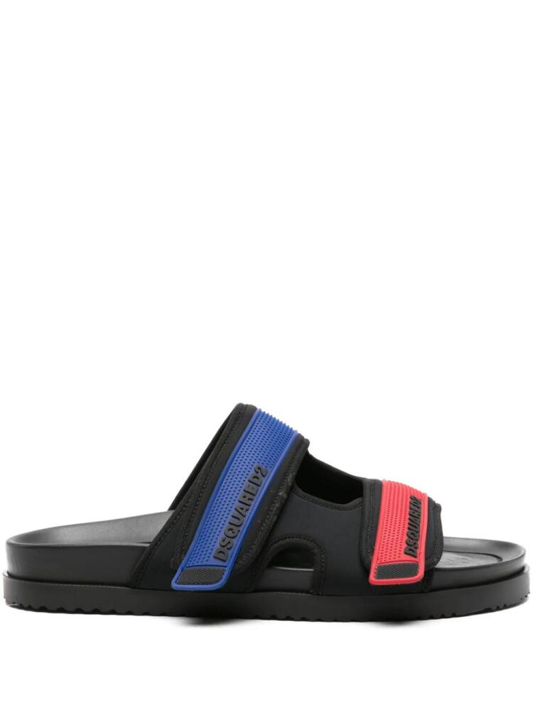 DSQUARED2 Sport Tape flat slides - Black Cover