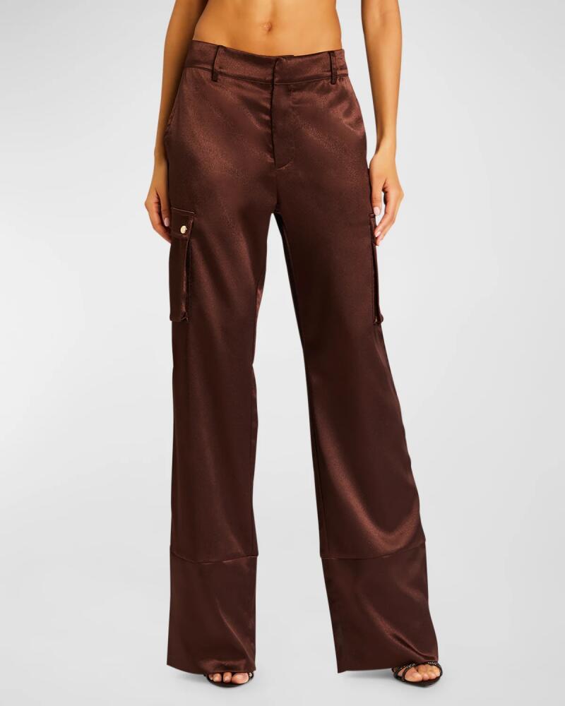 SER.O.YA Galia Satin Cargo Pants Cover