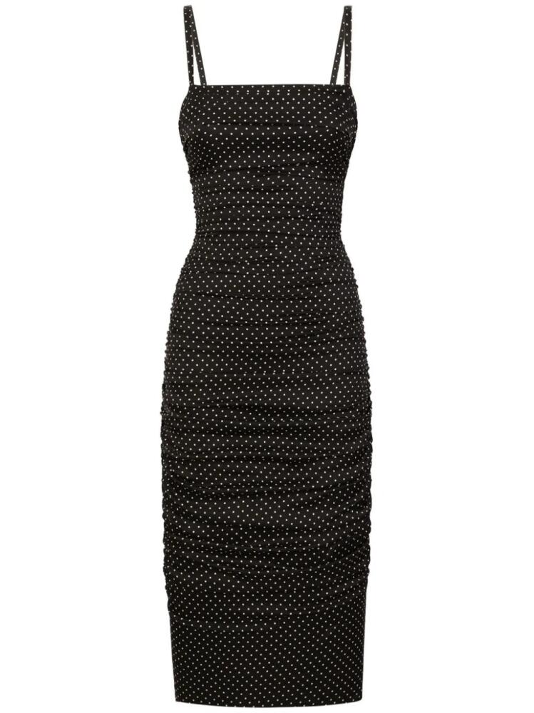 Dolce & Gabbana polka dot-print midi dress - Black Cover