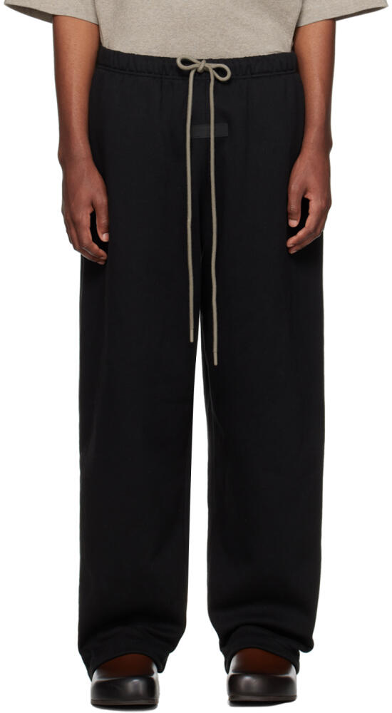 Fear of God ESSENTIALS Black Drawstring Lounge Pants Cover