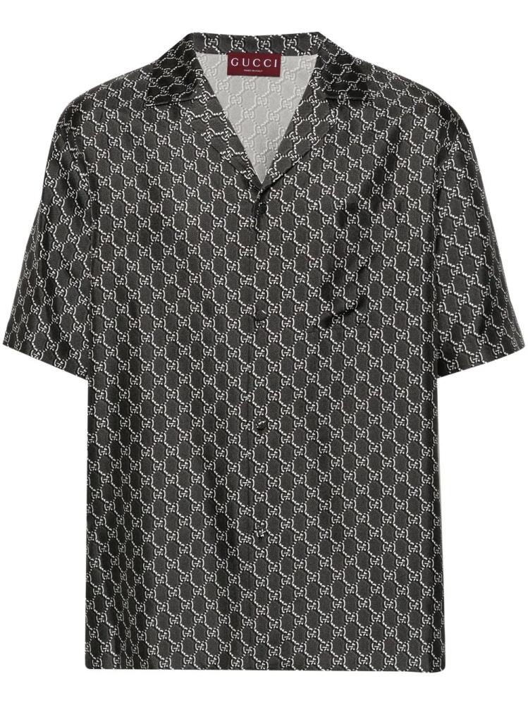 Gucci GG-print silk shirt - Grey Cover