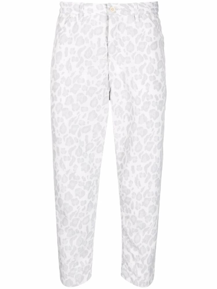 Black Comme Des Garçons cropped-leg trousers - White Cover