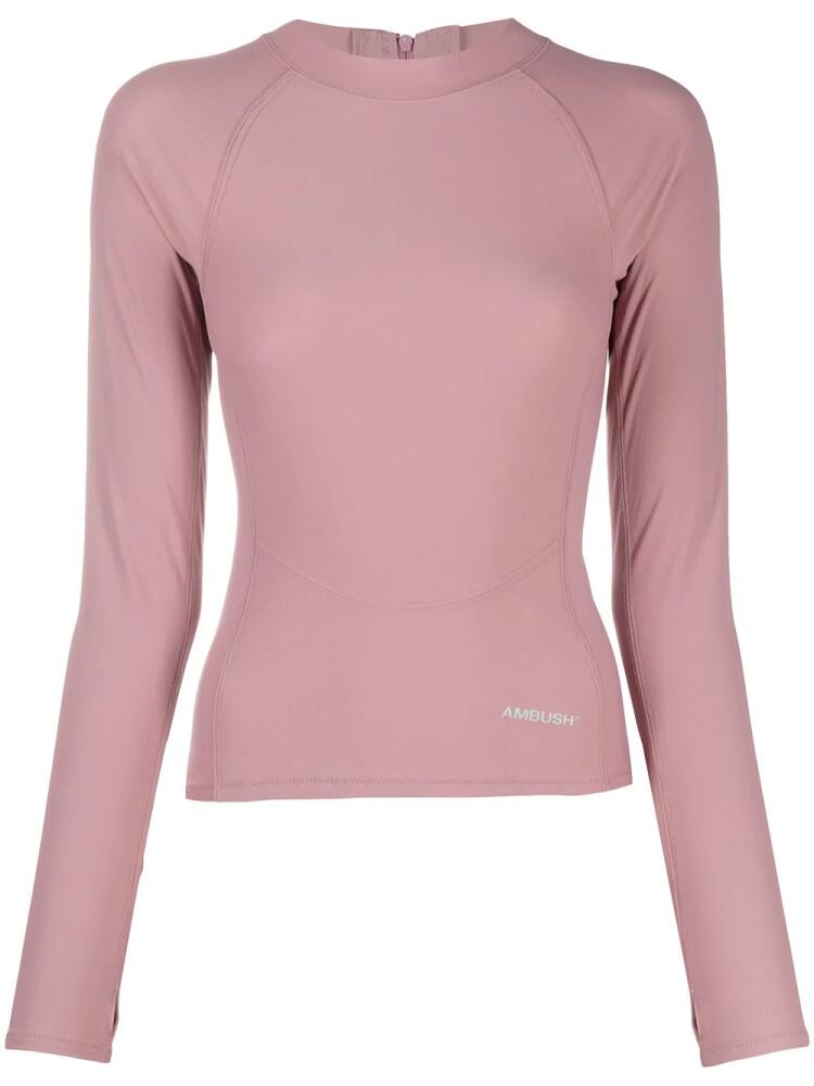 AMBUSH pink scuba long-sleeve top Cover