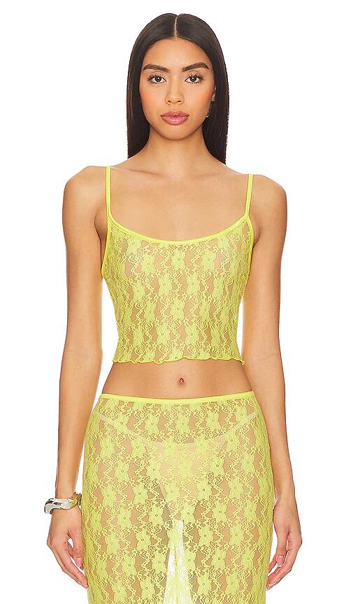 Lovers and Friends Lia Sheer Tank Top in Yellow Cover