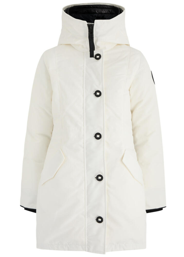 Canada Goose Rossclair Hooded Shell Coat - White Cover