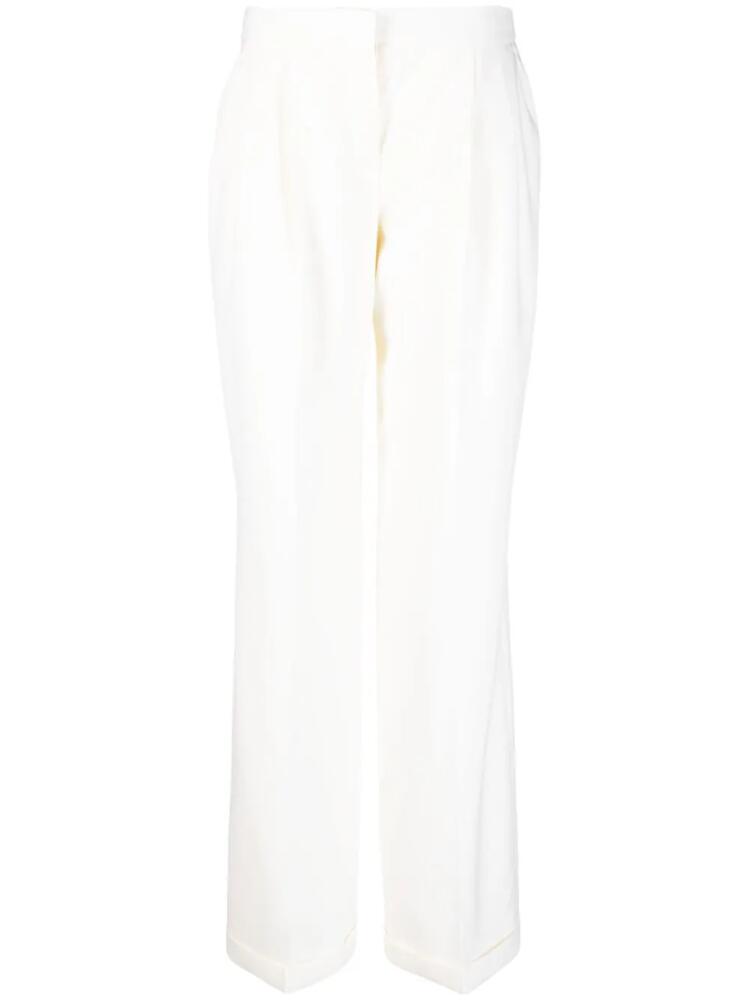 Alexander McQueen wide-leg wool trousers - Neutrals Cover