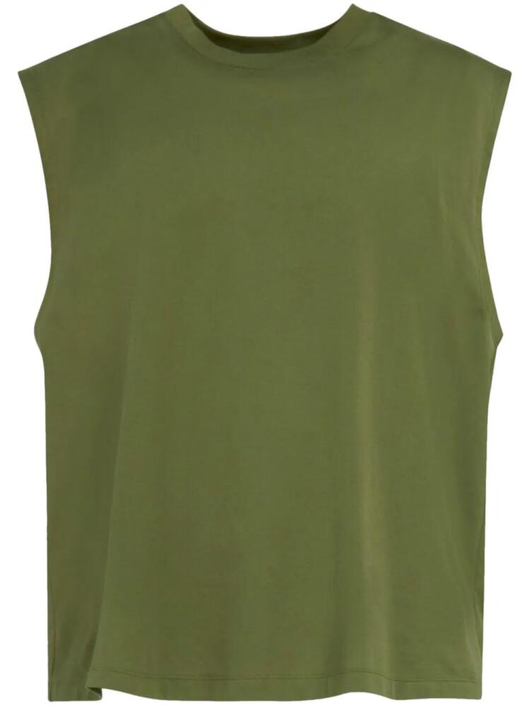 Marni graphic-print cotton tank top - Green Cover