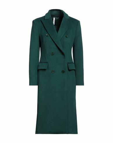 Imperial Woman Coat Emerald green Polyester, Viscose Cover