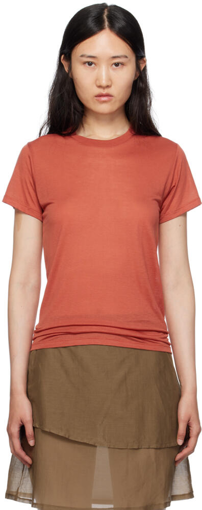 Baserange Red Semi-Sheer T-Shirt Cover