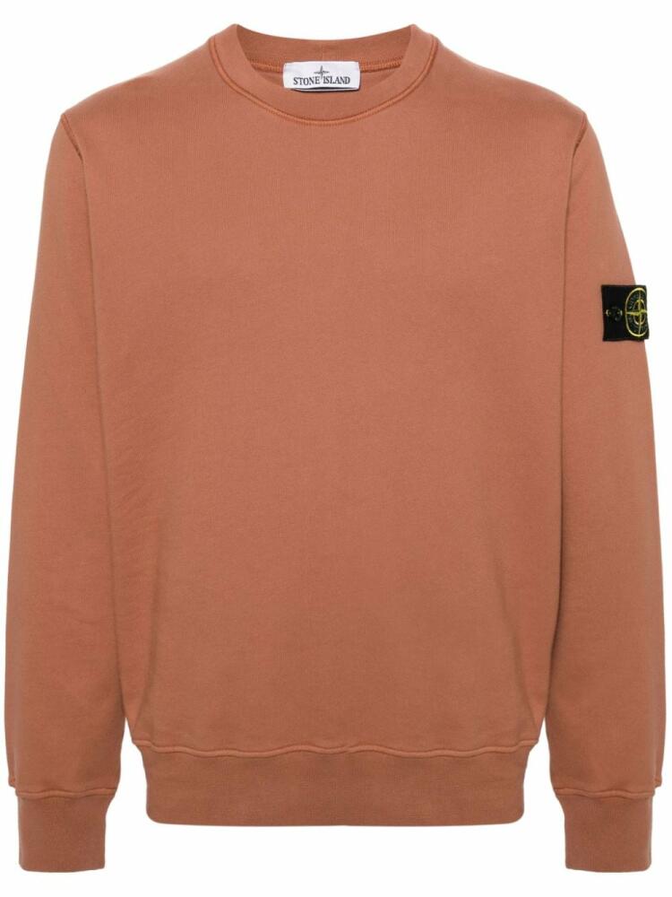 Stone Island Compass-badge cotton sweatshirt - Brown Cover