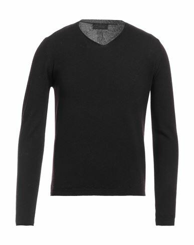 Lucques Man Sweater Black Wool Cover