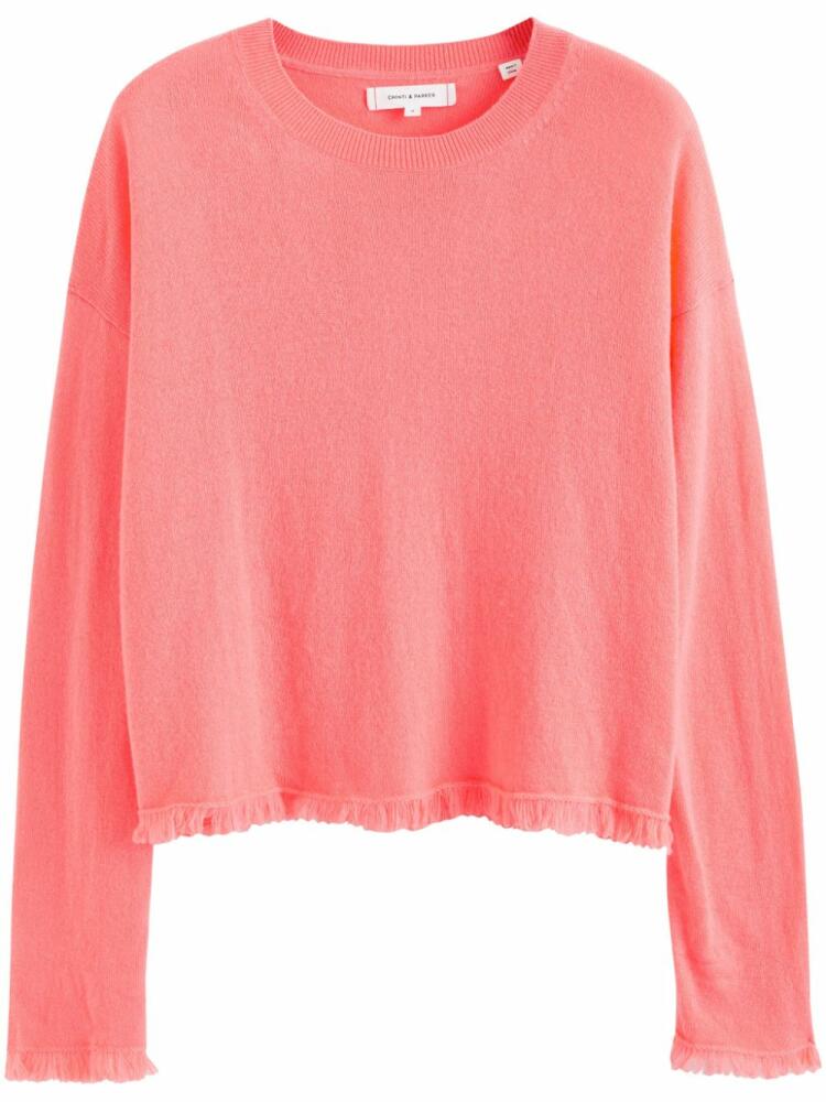 Chinti & Parker crew-neck ruffled jumper - Pink Cover