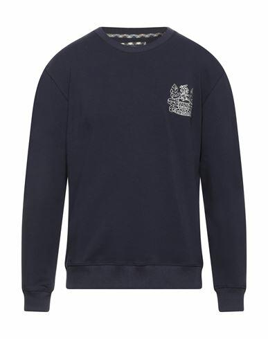 Aquascutum Man Sweatshirt Midnight blue Cotton Cover